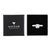 عصفور كريستال خاتم فضة عيار 925 مرصع بفصوص الزركون الدائرية RM0129-7